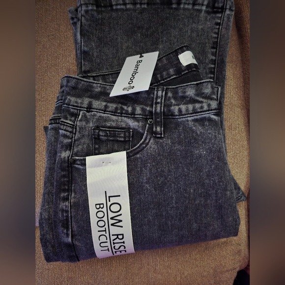 BAMBOO Denim - BAMBOO Stone Wash Black Denim Bootcut Jeans